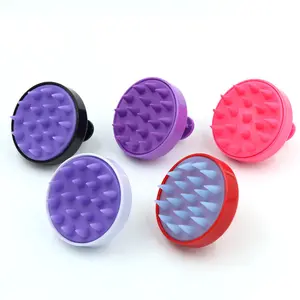 Écologique Cheveux Soins Du Cuir Chevelu Brosse De Massage Tête Manuelle Silicone Cuir Chevelu Brosse Shampooing Brosse