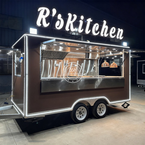 Custom <strong>UK</strong> Style 4M Dual-Axle Fiberglass <strong>Food</strong> Truck Trailer Fully Equipped Mobile Kitchen CE Certified Snack <strong>Food</strong> - Product Image 4