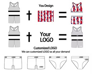 OEM <span class=keywords><strong>Custom</strong></span> taglie forti abbigliamento da notte da donna abbinati reggiseno da donna slip e boxer Set corto + gilet sportivo da donna - Product Image 5