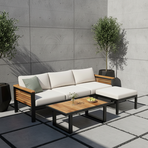 Ensemble <span class=keywords><strong>de</strong></span> <span class=keywords><strong>salon</strong></span> <span class=keywords><strong>de</strong></span> <span class=keywords><strong>jardin</strong></span> industriel nordique avec canapé en <span class=keywords><strong>bois</strong></span> <span class=keywords><strong>noir</strong></span> <span class=keywords><strong>et</strong></span> lattes en <span class=keywords><strong>bois</strong></span> composite, résistant aux intempéries, pour villa - Product Image 1