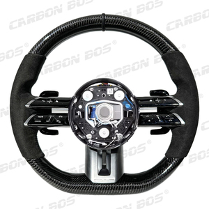 Volant de voiture en fibre de carbone et daim <span class=keywords><strong>Mercedes</strong></span> – Amélioration de l'ancien au nouveau pour <span class=keywords><strong>Mercedes</strong></span>-Benz W205 W212 W222 W463 W464 W205 W44 W204 W218 - Product Image 1