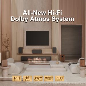 HiFi Audio 5.1.4ch Home Theater <b>System</b> 900W Corded Electric <b>Surround</b> <b>Sound</b> with Subwoofer for <b>TV</b> - Product Image 2