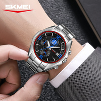 Elegante Reloj Casual para Hombre con Cristal y Agujas, Acero Inoxidable de Alta Calidad, Resistente al Agua 3ATM, Movimiento de Cuarzo, Precios de Fábrica al por Mayor