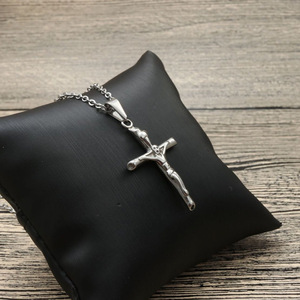 <b>Titanium</b> Steel Cross Pendant For Men Gold And Silver Color Everyday Wear Themed Pendants 3.0x60cm <b>Chain</b> Included - Product Image 4