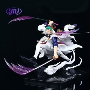 Nuevos Modelos de 28 cm, <span class=keywords><strong>Dos</strong></span> Estilos, Elegante Figura de Anime de Luffy y Ace con <span class=keywords><strong>Tres</strong></span> Espadas, Postura de Batalla con Doble Arma, Zoro - Product Image 4