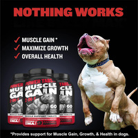 Petop Nourriture sèche pour chiens bio riche en protéines, friandises molles pour développer les muscles des chiens avec de la glucosamine pour la santé des articulations et la croissance musculaire
