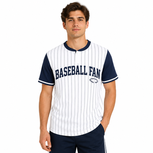 Custom <b>White</b> Black Pinstripe Baseball Fan Jersey Personalized Team Name Number Sports Apparel - Product Image 2