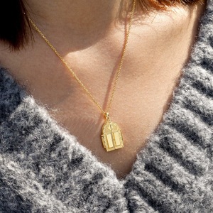 Collana con Ciondolo Croce Porta del Cielo Placcata Oro, Design Unico, Ciondolo Porta Sacra Cava e Apribile - Product Image 3