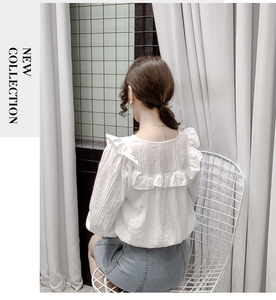 <span class=keywords><strong>เสื้อ</strong></span>ชีฟองแขนสั้นผู้หญิงสไตล์<span class=keywords><strong>เกาหลี</strong></span> ดีไซน์ทันสมัย รุ่นใหม่ ใส่แล้วดูผอมเพรียว - Product Image 5