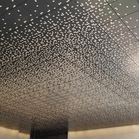Panneau de plafond en acier inoxydable découpé au laser sur mesure, design moderne, design décoratif sculpté perforé avec fonction insonorisante