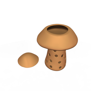 Pot de compostage de jardin enterré en terre cuite, écologique, décoratif et fonctionnel, en forme de champignon, pour <span class=keywords><strong>vers</strong></span> de terre, design personnalisé - Product Image 3