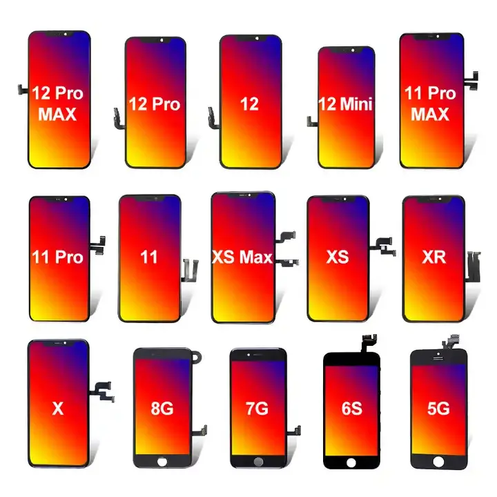 Gruppo schermo del telefono adatto per il display del telefono iPhone 5/6/7/8/PLUS/XS/XR/11/12/13 Pro Max