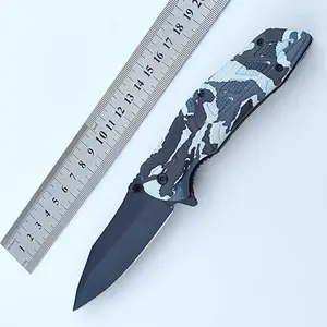 Alta dureza aço inoxidável faca dobrável camping táticas ao ar livre multifuncional sobrevivência faca dobrável caça faca