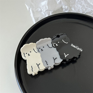 Pinces à cheveux coréennes en gros PL, pinces à cheveux mignonnes en forme de chiens poilus, pinces à cheveux en acétate épissé pour femmes - Product Image 5