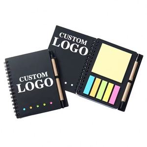 Bloc de Notas Kraft Personalizado con Logotipo para Regalos de Cuidado de la Piel, Notas Adhesivas, Bloc de Notas Espiral Impreso, Blocs de Notas Promocionales con Bolígrafo - Product Image 6