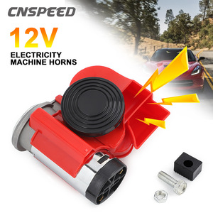 CNSPEED Klaxon électrique 12V pour voiture, camion, moto, en plastique ABS rouge, montage avant - Product Image 1