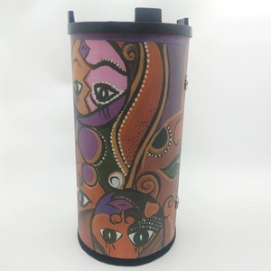 Wholesale African Cartoon Face Printed Kids Cylinder <b>Drum</b> Standing Hand <b>Drum</b> Orff Percussion Instrument - Product Image 2