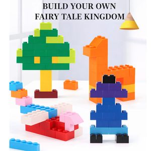 Ensemble de blocs de construction très vendus, 500 pièces, blocs en plastique ABS, briques colorées, jouet créatif DIY, compatible avec les grandes marques - Product Image 4