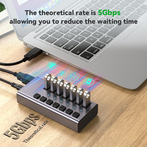7 cổng <span class=keywords><strong>USB</strong></span> <span class=keywords><strong>HUB</strong></span> Loại một <span class=keywords><strong>USB</strong></span> 3.0 5Gbps Splitter 10 13 16 Multiport Adapter với cá nhân chuyển đổi quyền lực cho máy tính xách tay máy tính - Product Image 2