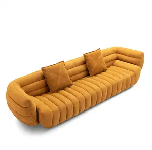 Furniture factory the latest design of lamb velvet fabric sofa setcan be customized fabric living room sofa