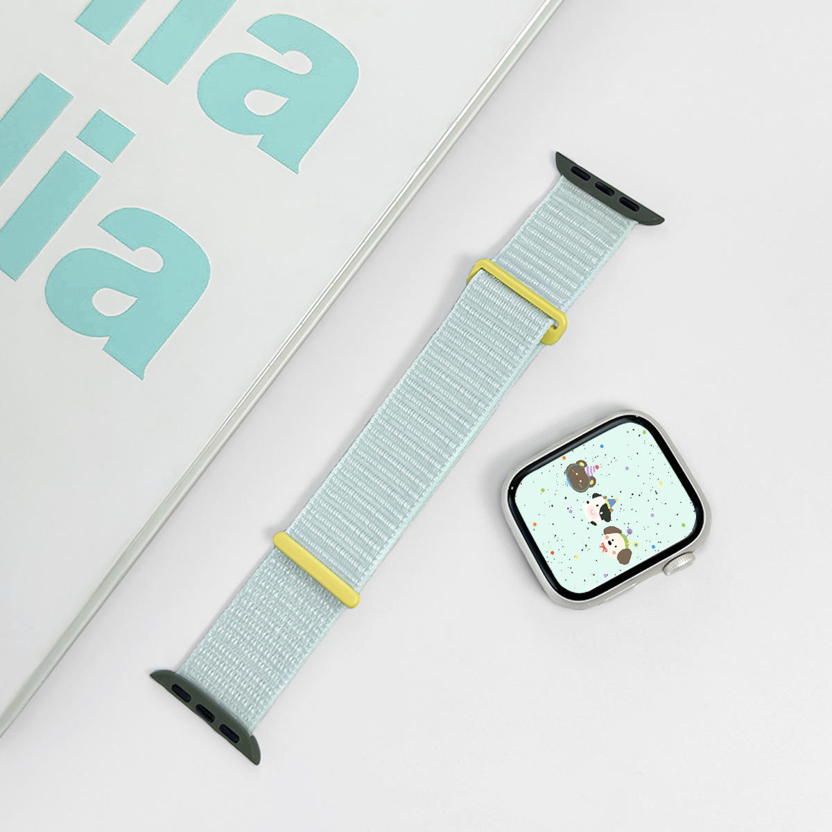 Bracelet de montre à boucle en nylon à double articulation