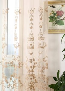 Transparent Jacquard fabric for curtain, Polyester fabric 100%, with flowers, roster to wear, high quality, China supplier - Product Image 3