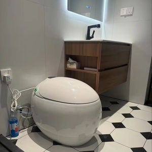 अंडे का आकार स्मार्ट शौचालय एक टुकड़ा टैंलेस शौचालय पर गर्म सीट और रिमोट कंट्रोल के साथ गर्म सीट और रिमोट कंट्रोल के साथ - Product Image 2