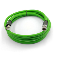كابل إيثرنت صناعي مخصص من المصنع، موصل Profinet M12 X Code 8pin إلى RJ45 Cat6a، كابل مرن