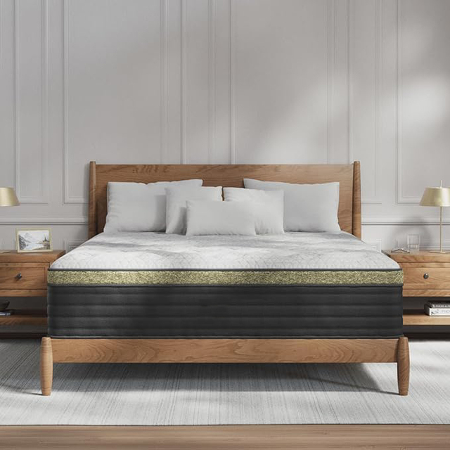 Hybrid Micro-Coil and Memory Foam Pressure Relief Supportive Sleep Topper