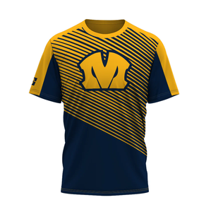 قميص كرة سلة عالي الجودة مطبوع بخطوط متباينة، قابل للتنفس وماص للرطوبة، مصنوع من البوليستر - Product Image 2