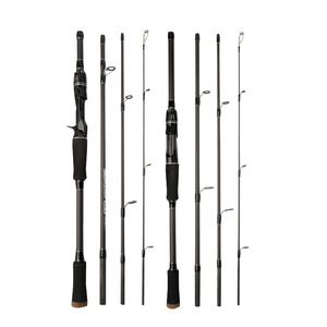 Canna da Pesca Spinning/Casting in Fibra di Carbonio ad Alta Resistenza, 4 Pezzi, con Anelli in Ceramica, per Lago e Mare, Portatile, per Bass - Vendita all'Ingrosso - Product Image 1