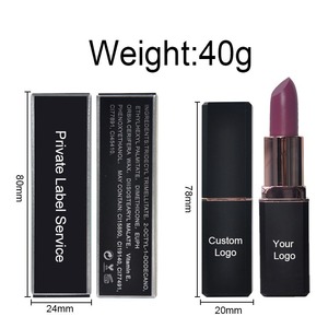 Matte Non Stick Cup Square Tube <b>Lipstick</b> Neutral No Logo Lip Gloss White And Black Tube - Product Image 4
