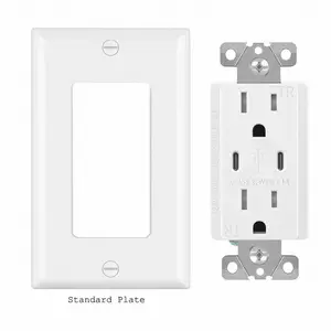 UL Listed 3.1A 3.6A 4.2 amp 3.0 Quick High Speed Charger Type A & Type C wall plug usa socket electric usb outlet