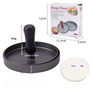 Herramientas de aleación de aluminio para barbacoa, forma de queso, <span class=keywords><strong>hamburguesa</strong></span> vegetal, fabricantes de hamburguesas, carne, parrilla de ternera, prensa de hamburguesas, prensa de Metal duradera para - Product Image 3