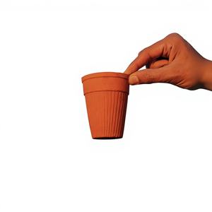 Tasse à thé en terre cuite artisanale jetable de 200 ml, parfum terreux, tendance, culture café indienne, pour événements et restaurants - Product Image 1