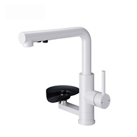 Robinet de cuisine en acier inoxydable 304 à succès, avec douchette extractible pour le rinçage des tasses, eau chaude et froide, certification CUPC