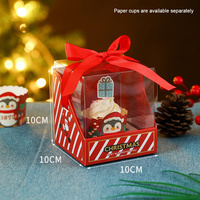 Boîte cadeau de Noël de luxe faite à la main, étiquettes autocollantes DIY, gaufrage, revêtement UV, lamination brillante, doublure en plastique, design d'emballage