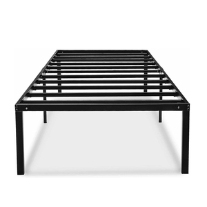 Heavy Duty Single 15 Inch Metal Platform Bed Frame Mattress Foundation Bed Base