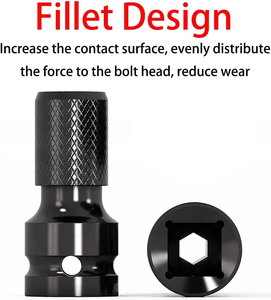 1/2 inch vuông đến 1/4 inch Hex <span class=keywords><strong>Ratchet</strong></span> ổ cắm tác động cờ lê ổ cắm Bộ chuyển đổi ổ đĩa chuyển đổi công cụ phát hành nhanh - Product Image 5