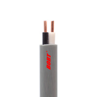 Kabel Tembaga Padat Pipih 3 Inti 2.0mm 600V Standar PSE VVF (Hitam Putih Merah) untuk Pengkabelan Interior Daya Tinggi