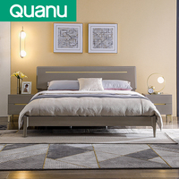 Maede — ensemble de meubles de chambre à coucher de luxe moderne, cadre de lit King Size avec rangement, 126001