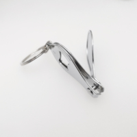 Ouvre-orteil à main pliable avec impression vierge, porte-clés, ciseaux à ongles, coupe-ongles avec ouvre-bouteille.