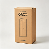 Boîte d'emballage pour armoire portable, impression personnalisée, carton ondulé robuste, boîte d'expédition pour meubles