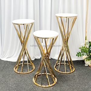Juego de pedestales de soporte de mesa para pastel de boda y regalo, zócalo metálico cuadrado, exhibición de postre de pastel blanco - Product Image 2