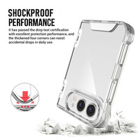Étui pliable anti-jaunissement en cristal pour iPhone avec protection intégrée de la charnière et absorption des chocs