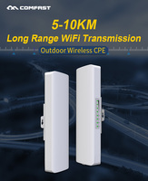 Comfast CF-E312A V2 10KM 5.8Ghz CPE/Bridge/Routeur/Répéteur/Point d'accès sans fil extérieur POE WiFi longue portée 14dBi certifié