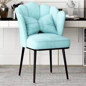 Hiện Đại Thanh Lịch Nhung Ghế Ăn Với Chuyển Đổi Bow Gối Và Kim Loại Chân Nhà Máy Trực Tiếp Bán Cho Nhà/Vanity Trang Trí Nội Thất - Product Image 3