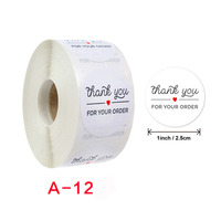Vente en gros d'autocollants faits à la main cuits au four avec amour autocollants de remerciement pour votre commande étiquette d'étanchéité blanche avec logo personnalisé