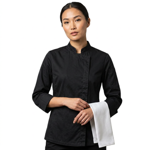 Chef Uniform 100% Cotton <b>Long</b> <b>Sleeve</b> Breathable Kitchen Wear for Restaurant Hotel Staff OEM Manufacturer Bulk Supply - Product Image 1
